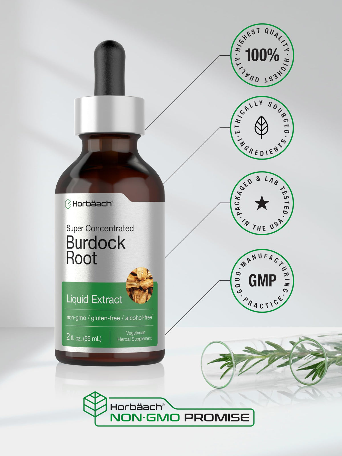 Horbäach Burdock Root Tincture Herb Extract - 2 fl oz - image 7