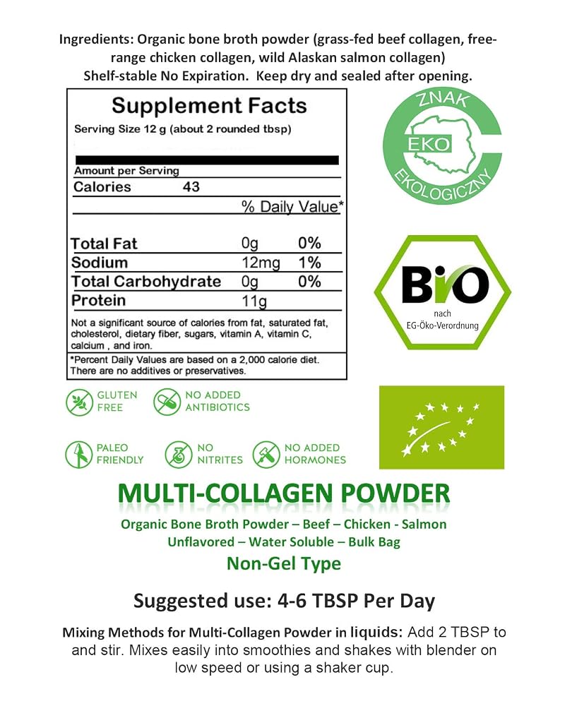 Sun Cow Grass Multi Collagen Protein Powder Organic - 5lb - image 5