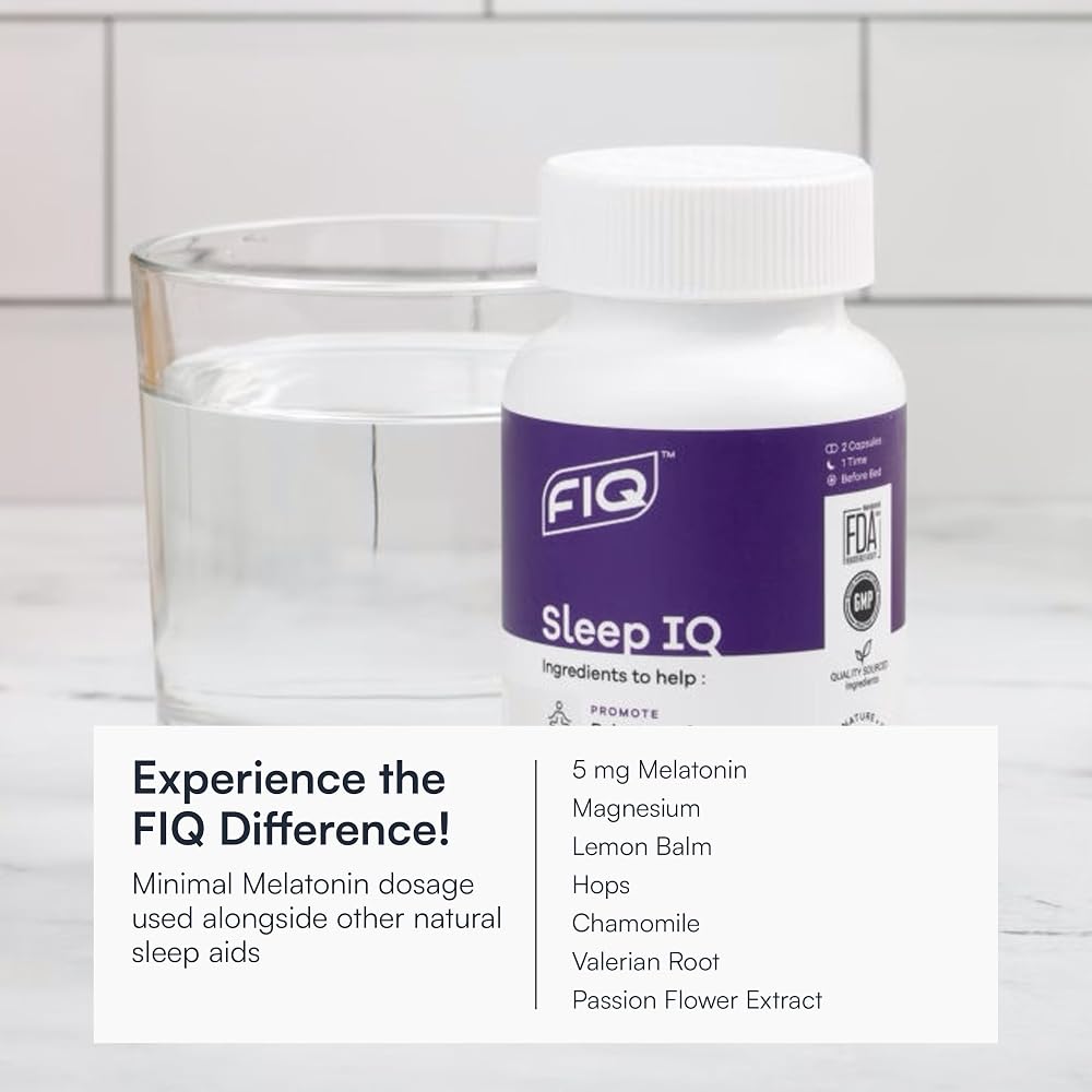 FIQ Sleep IQ Sleep Aid - 60 Vegetarian Capsules - image 3