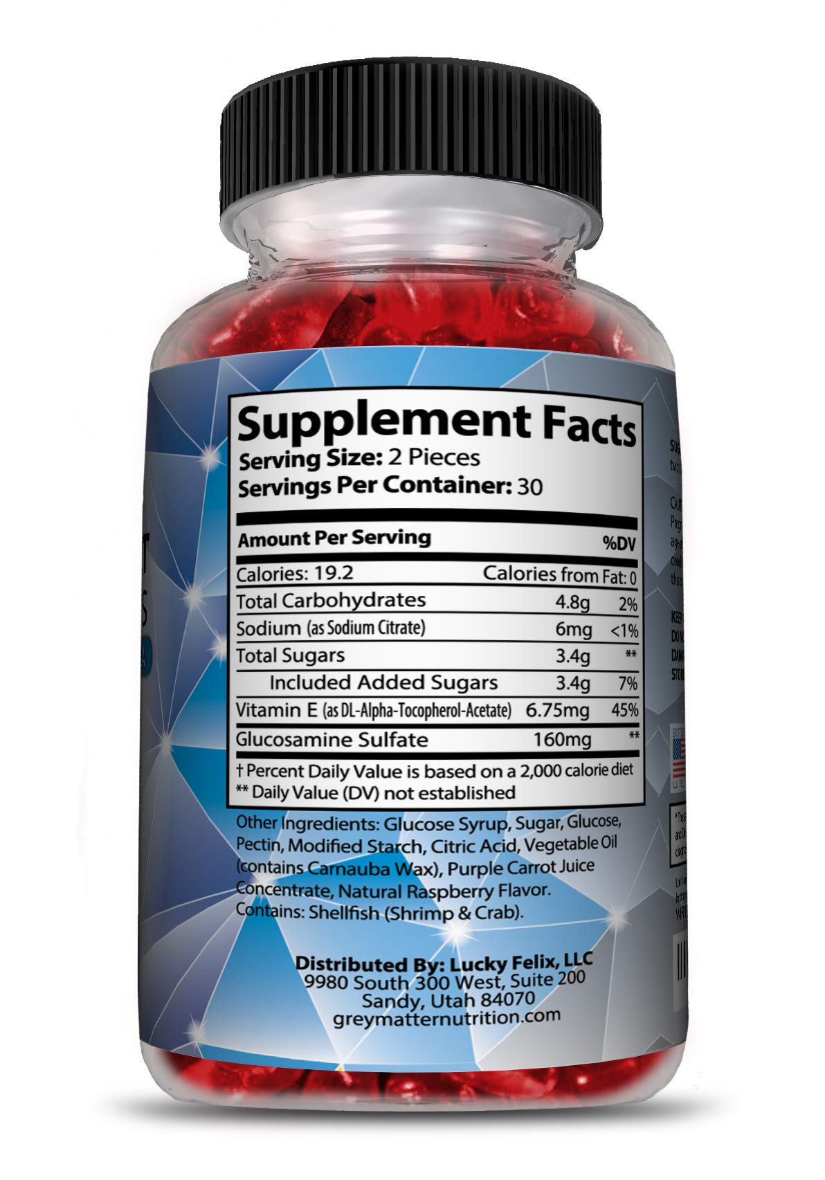 Grey Matter Nutrition Joint Support Gummies 184mg - 60 Gummies - image 2