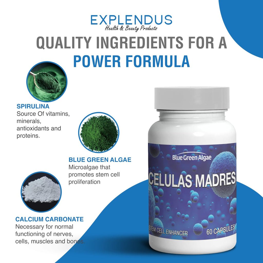 Generic Celulas Madres Stem Cell Supplement for Anti-Aging - 60 Capsules - image 5