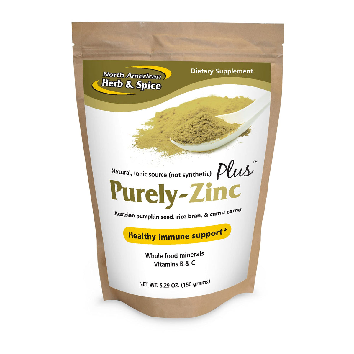 North American HERB & Spice Purely-Zinc Plus - Whole Food Zinc