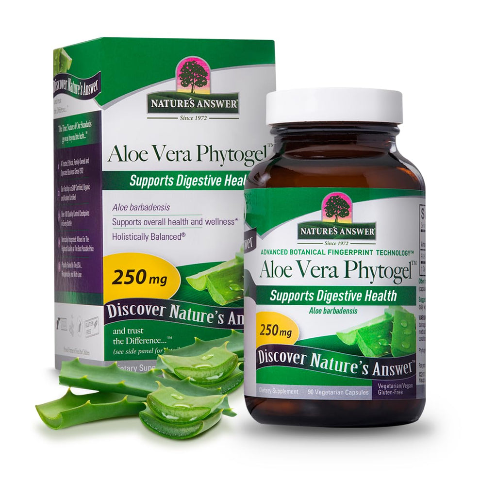 Nature's Answer Aloe Vera Phytogel Digestive Support - 90 Vegetarian Capsules