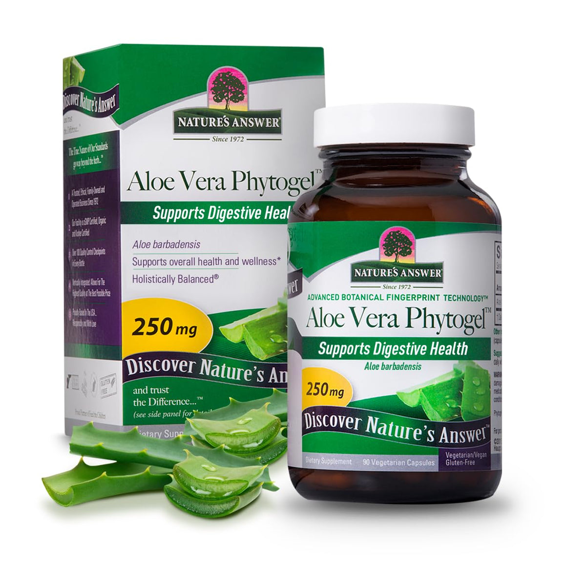 Nature's Answer Aloe Vera Phytogel Digestive Support - 90 Vegetarian Capsules
