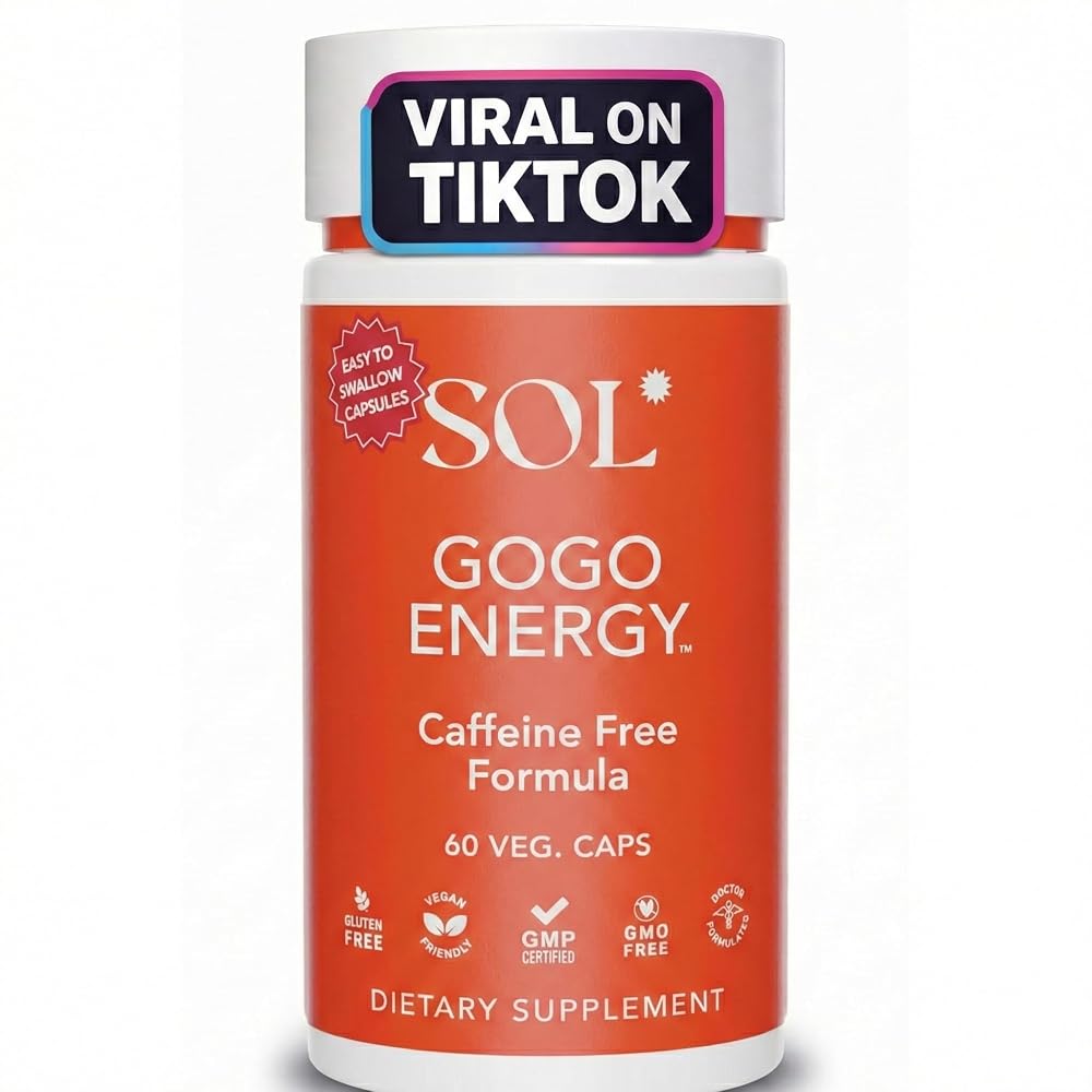 Sol Nutrition GoGo Energy Capsules for Focus Support - 60 Count