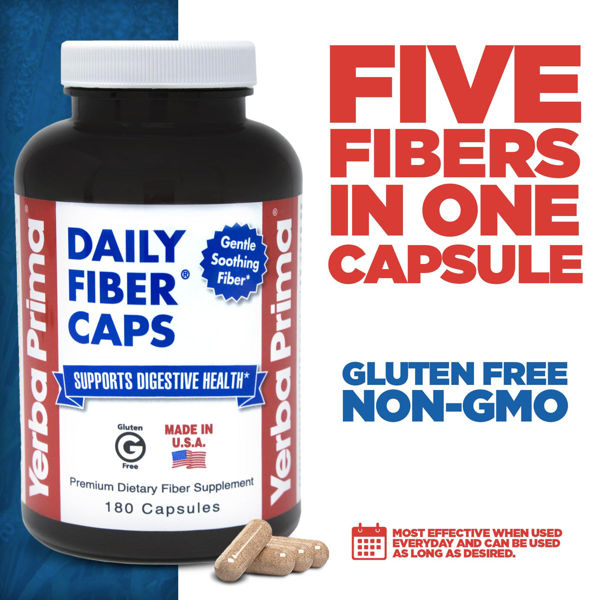 Yerba Prima Daily Fiber Formula - 360 Capsules - image 3