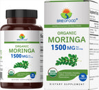 Brieofood Organic Moringa 1500mg - 90 Vegetarian Tablets