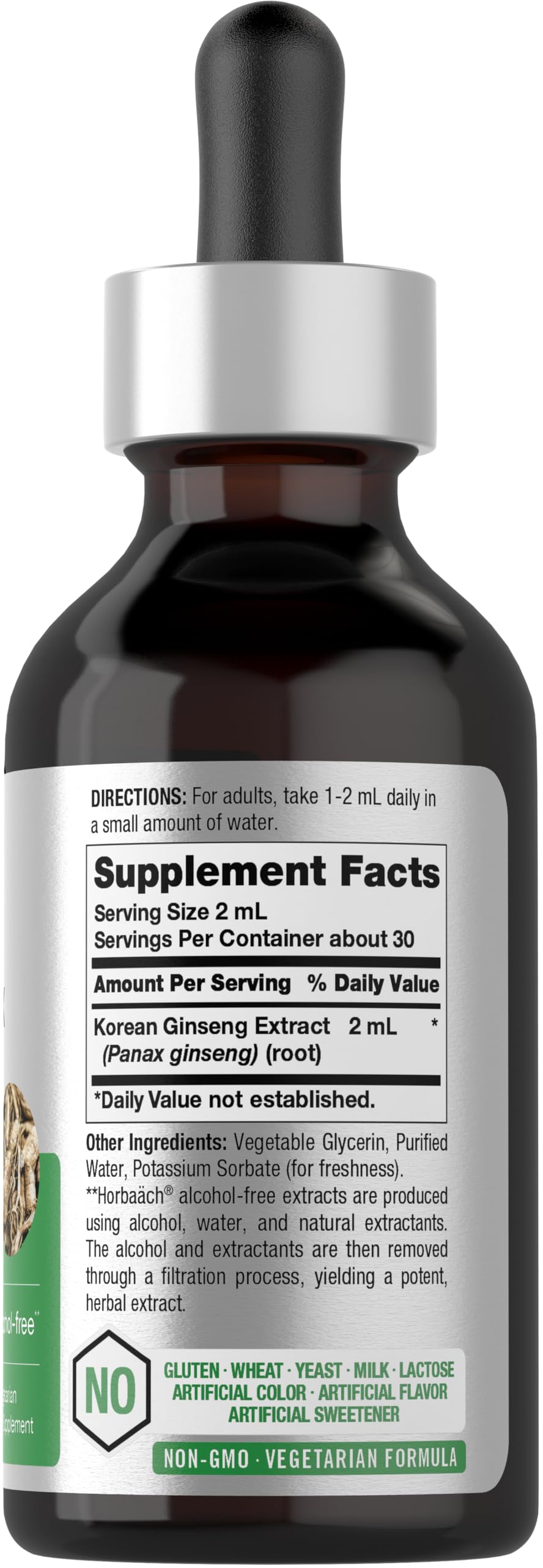 Horbäach Korean Red Ginseng Liquid Extract - 2 fl oz - image 2