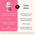 EZ Melts Biotin 5,000 mcg Hair, Skin & Nail Support - 90 Tablets - image 5