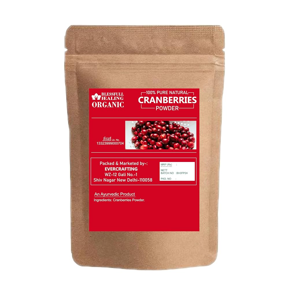 Blessfull Healing Organic Cranberries Powder 100% Pure Natural 200