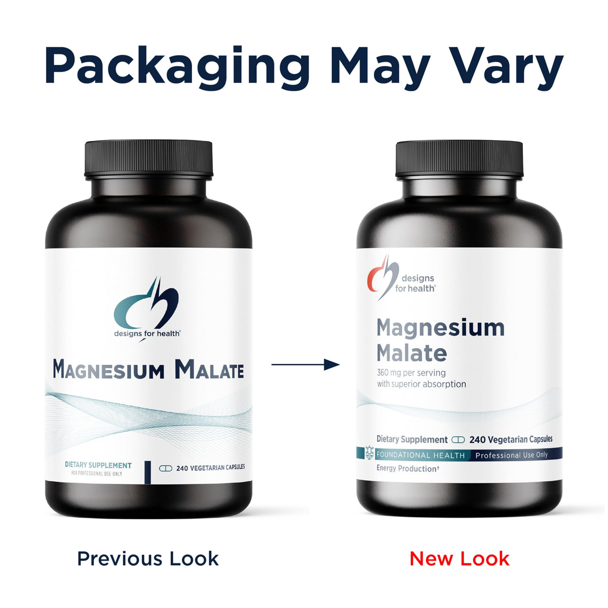 Designs for Health Magnesium Malate Chelated - 240 Capsules - image 4