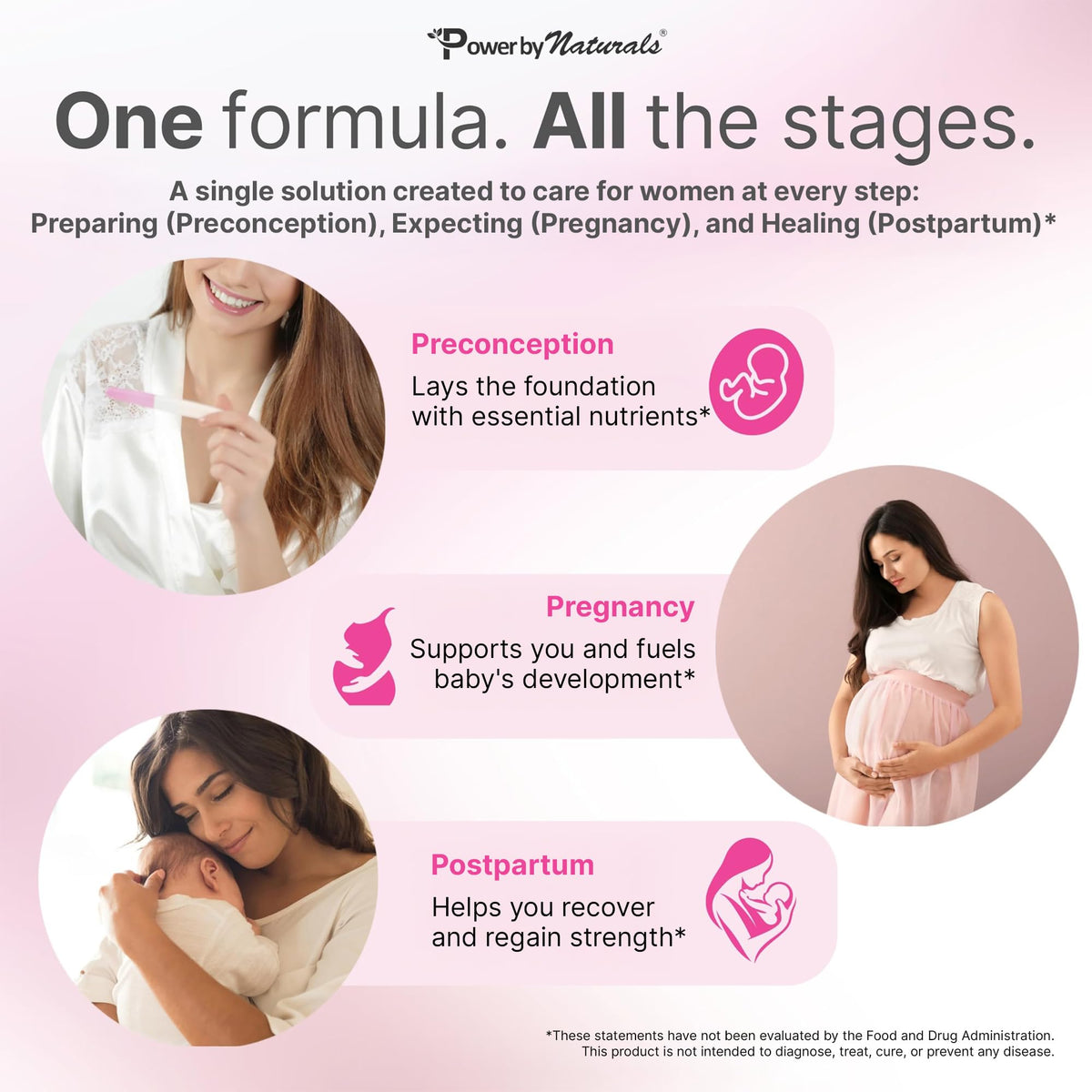 Power By Naturals Methyl Prenatal with Probiotics - 60 Capsules - image 4