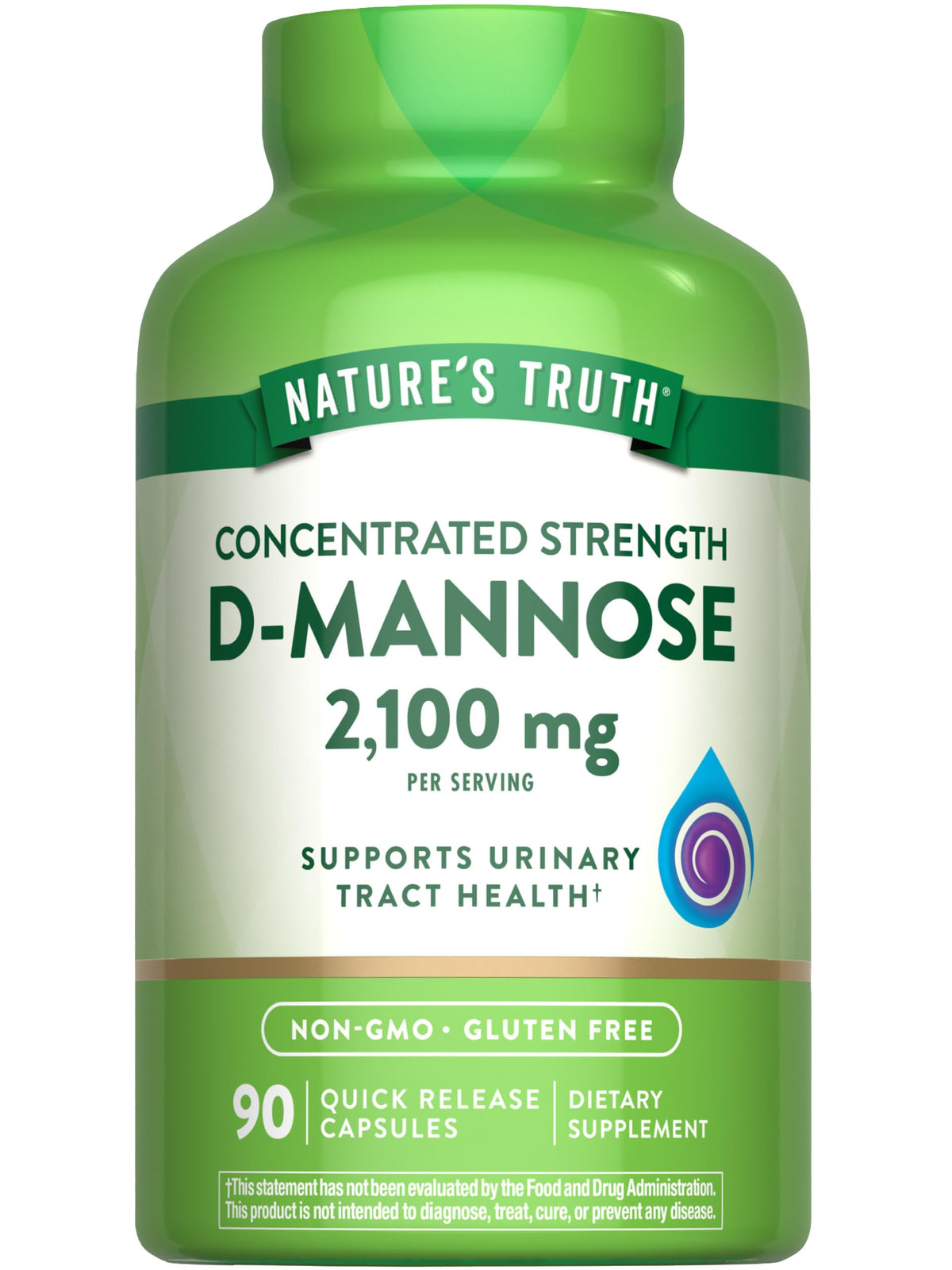 Nature's Truth D-Mannose Pills 2100mg - 90 Capsules