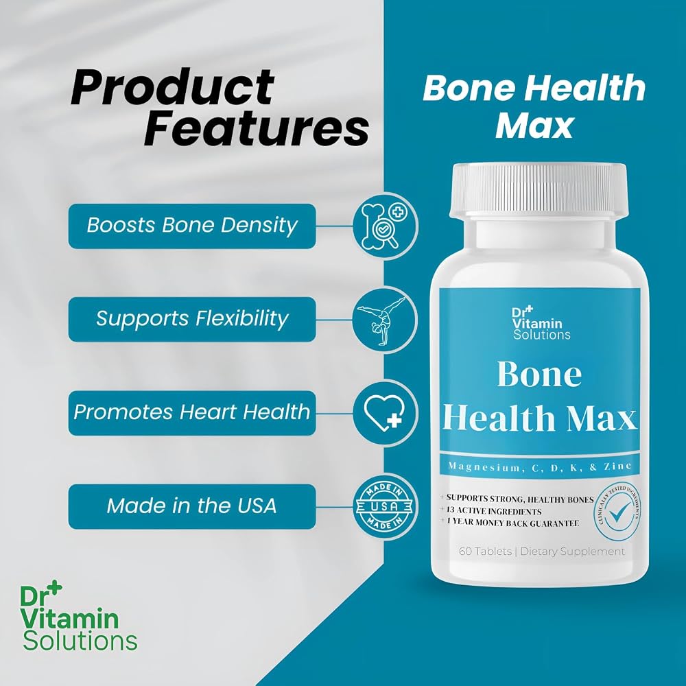 DR Vitamin Solutions Bone Health Max Calcium & Magnesium - 60 Tablets - image 4
