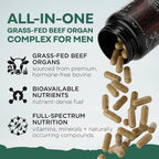 Wild Grass Fed Beef Organ Supplement for Men Prostate Health - 180
