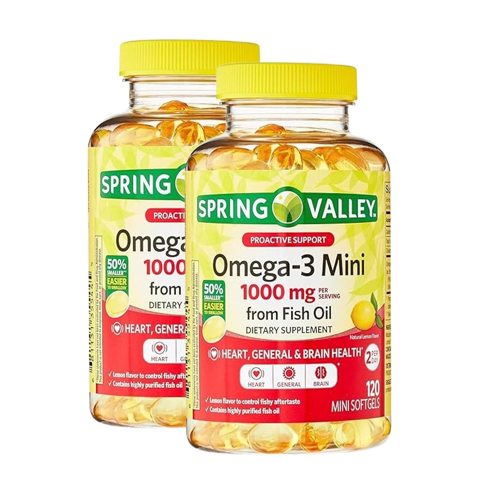 Unique Bundle Omega 3 Mini 1000mg Fish Oil - 240 Softgels