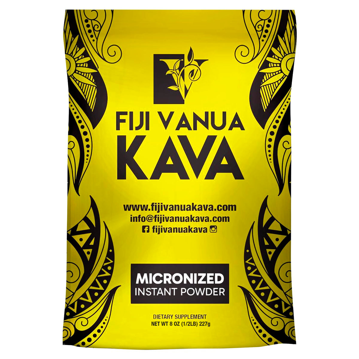 Fiji Vanua Kava Micronized Instant Root Powder, Noble - 8oz
