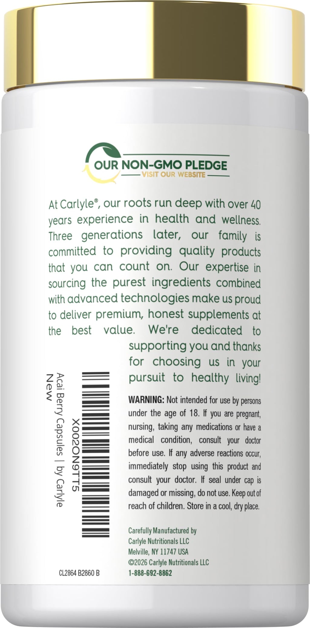 Carlyle Acai Berry Supplement - 250 Capsules - image 3