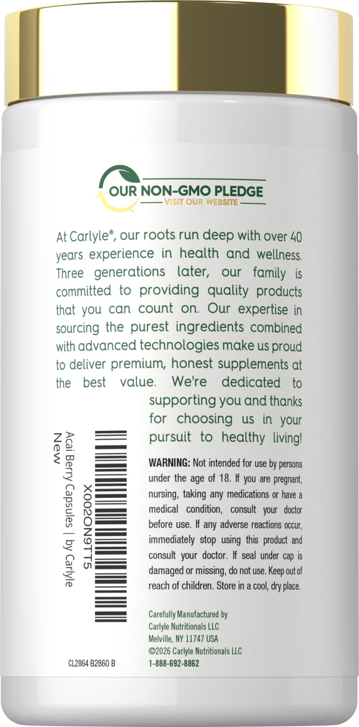Carlyle Acai Berry Supplement - 250 Capsules - image 3