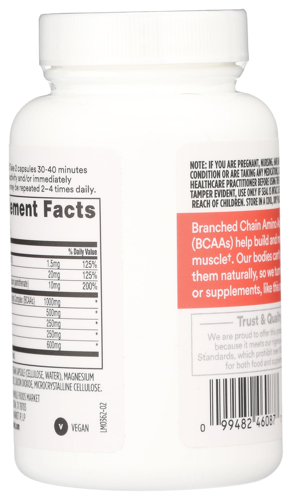 Whole Foods Market BCAA Complex - 60 Capsules - image 2