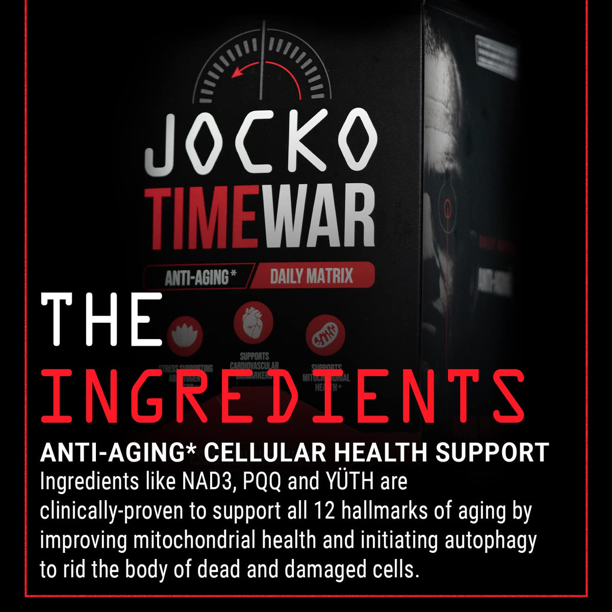 Jocko Fuel Time War Longevity Men's Multivitamin - 30 Servings - image 3