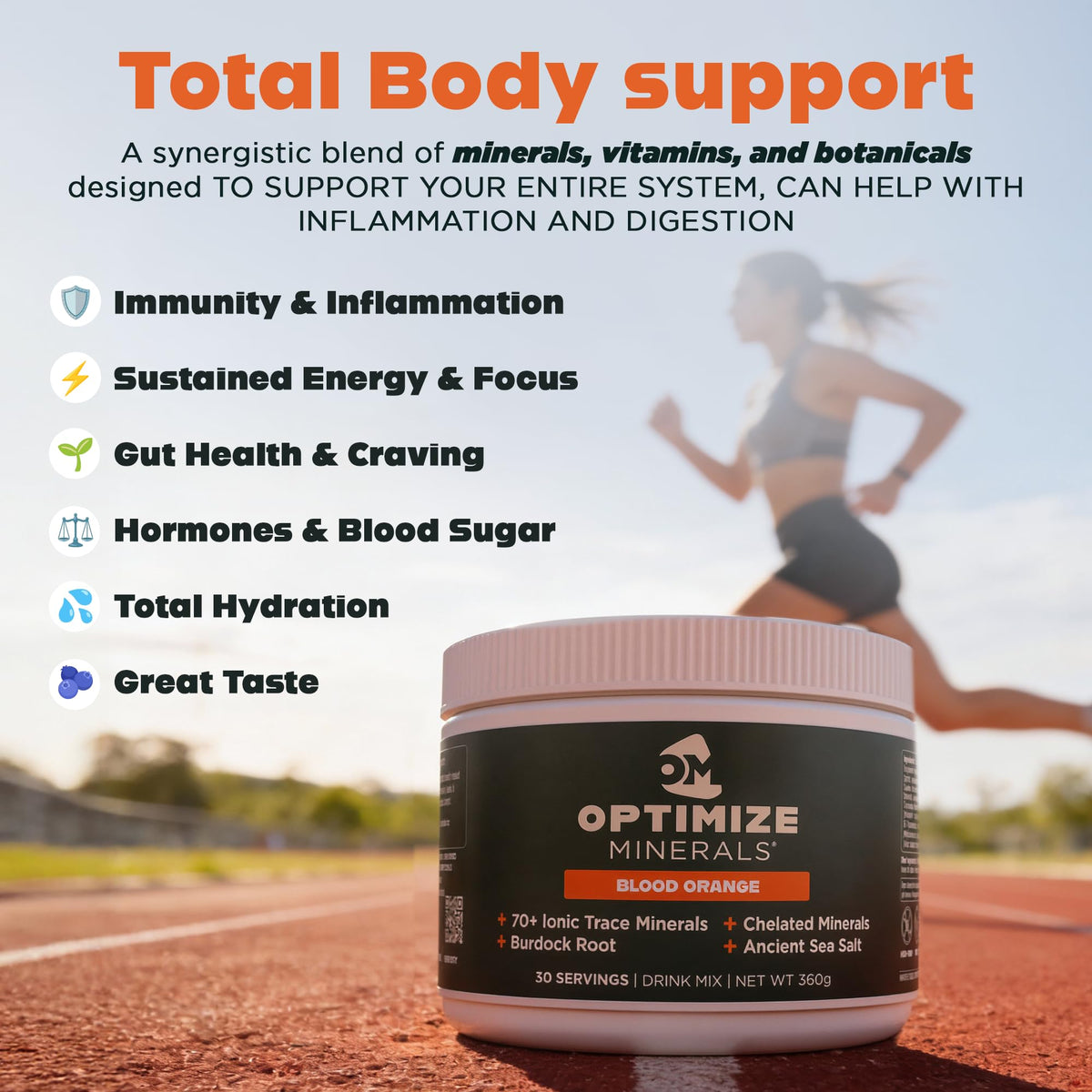 Optimize Minerals Trace Mineral Powder, Blood Orange - 30 Servings - image 3