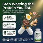 Healthy Gut HCL Guard Protein Digestion Support - 120 Capsules - image 4