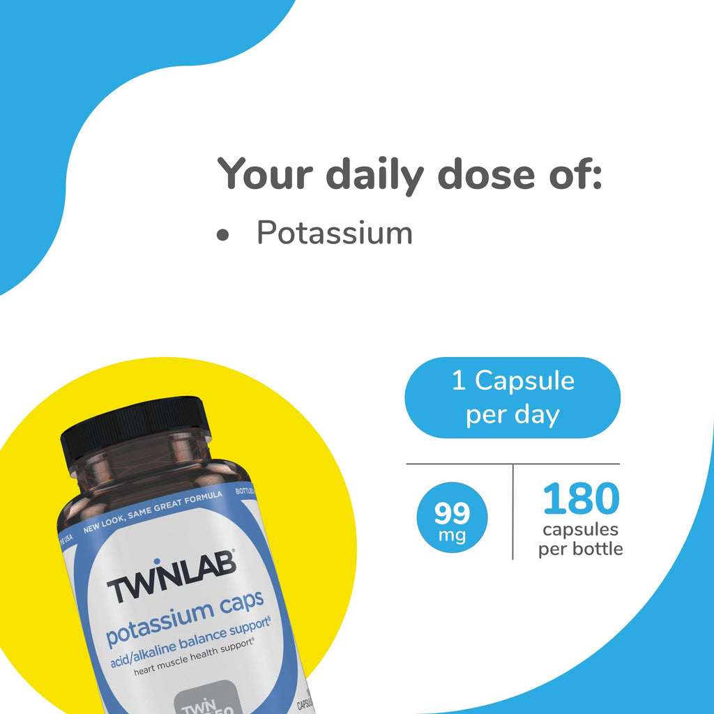 Twinlab Potassium Caps 99 mg - 180 Capsules - image 3