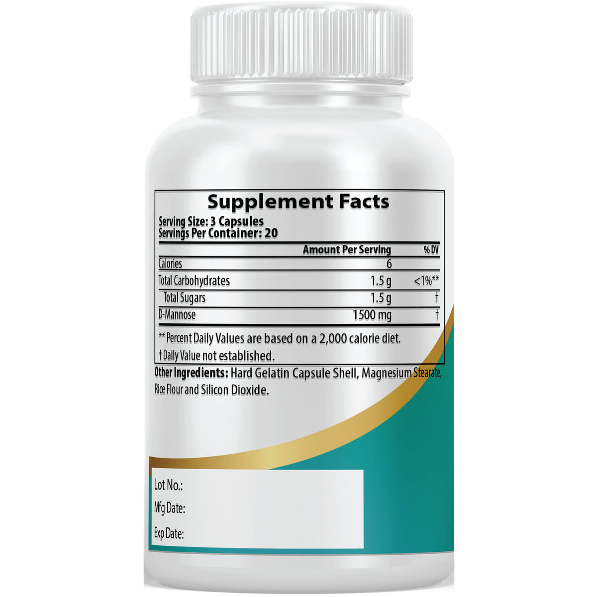Pacific Nature's D-Mannose 1500mg - 60 Capsules - image 4