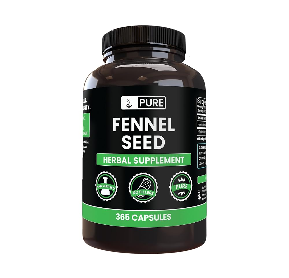 PURE ORIGINAL INGREDIENTS Fennel Seed - 365 Capsules