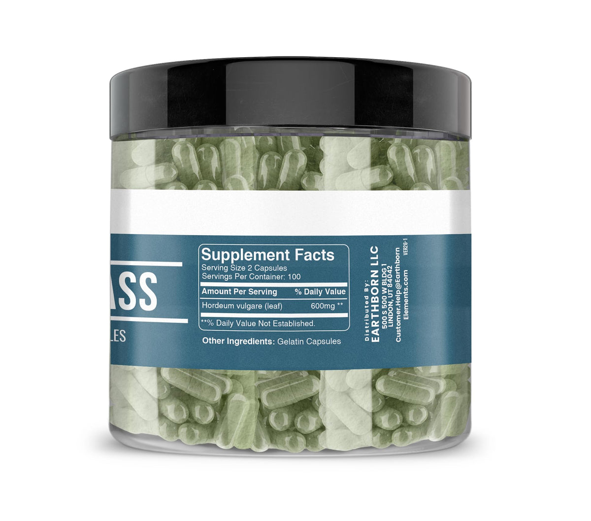 Earthborn Elements Barley Grass - 200 Capsules - image 2