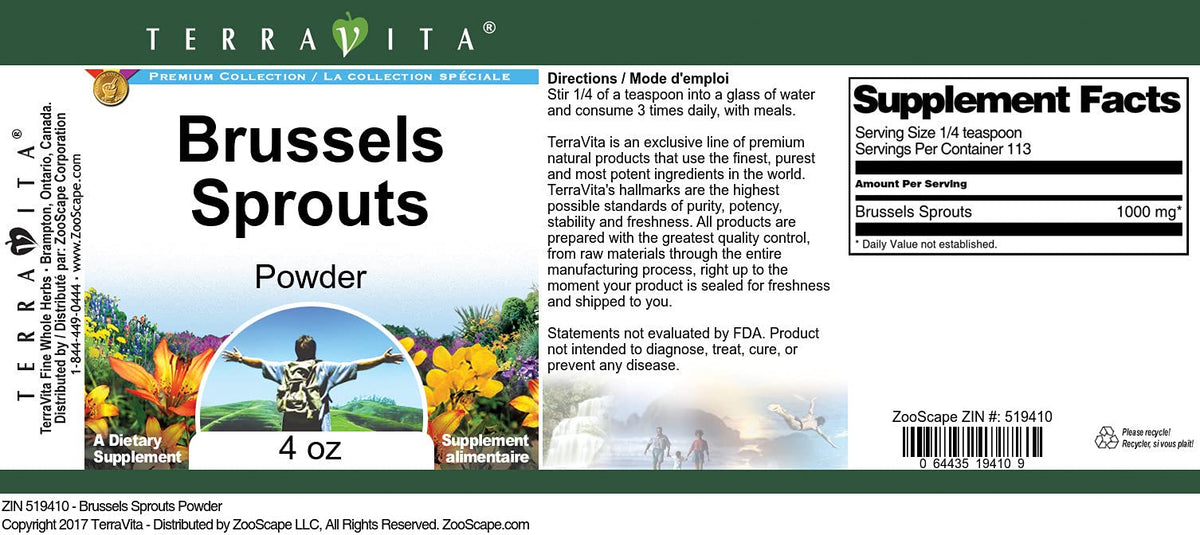 Terravita Brussels Sprouts Powder - 12 oz (3 Pack) - image 2