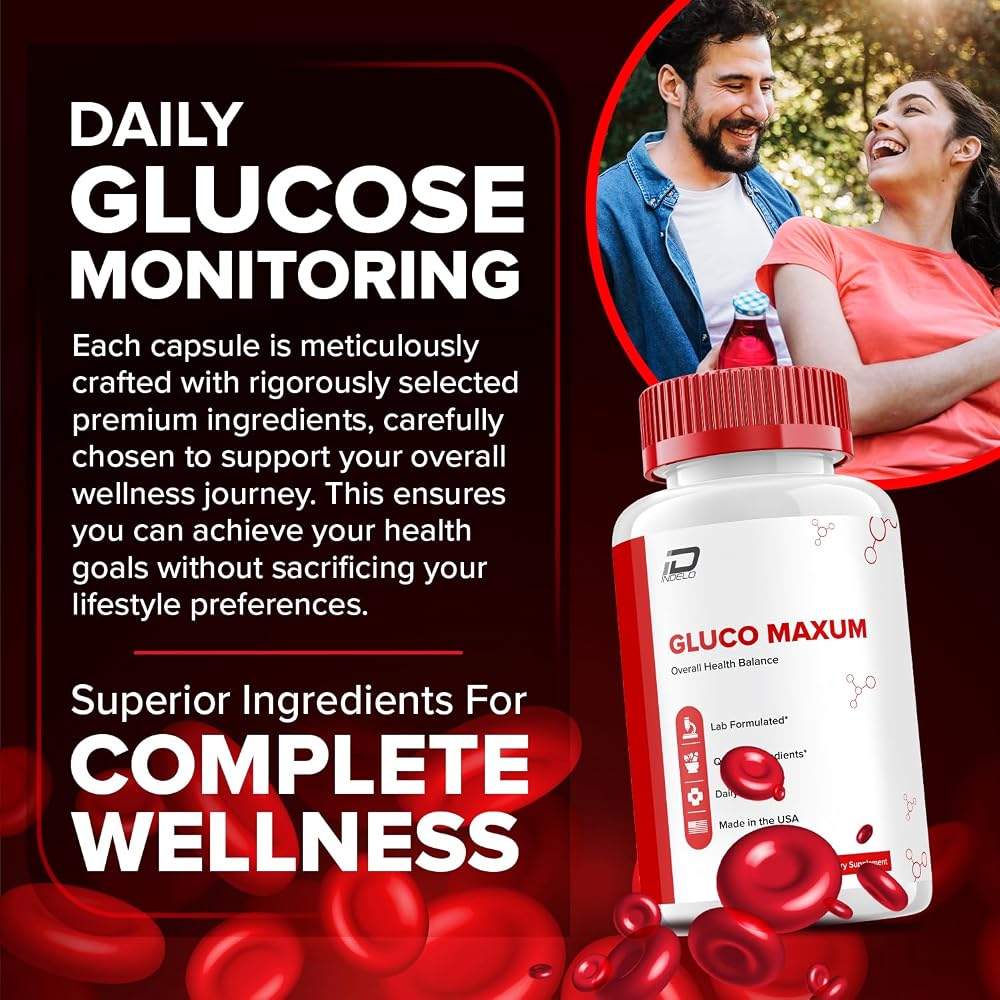Indelo Gluco Maxum Advanced Supplement - 120 Capsules - image 2
