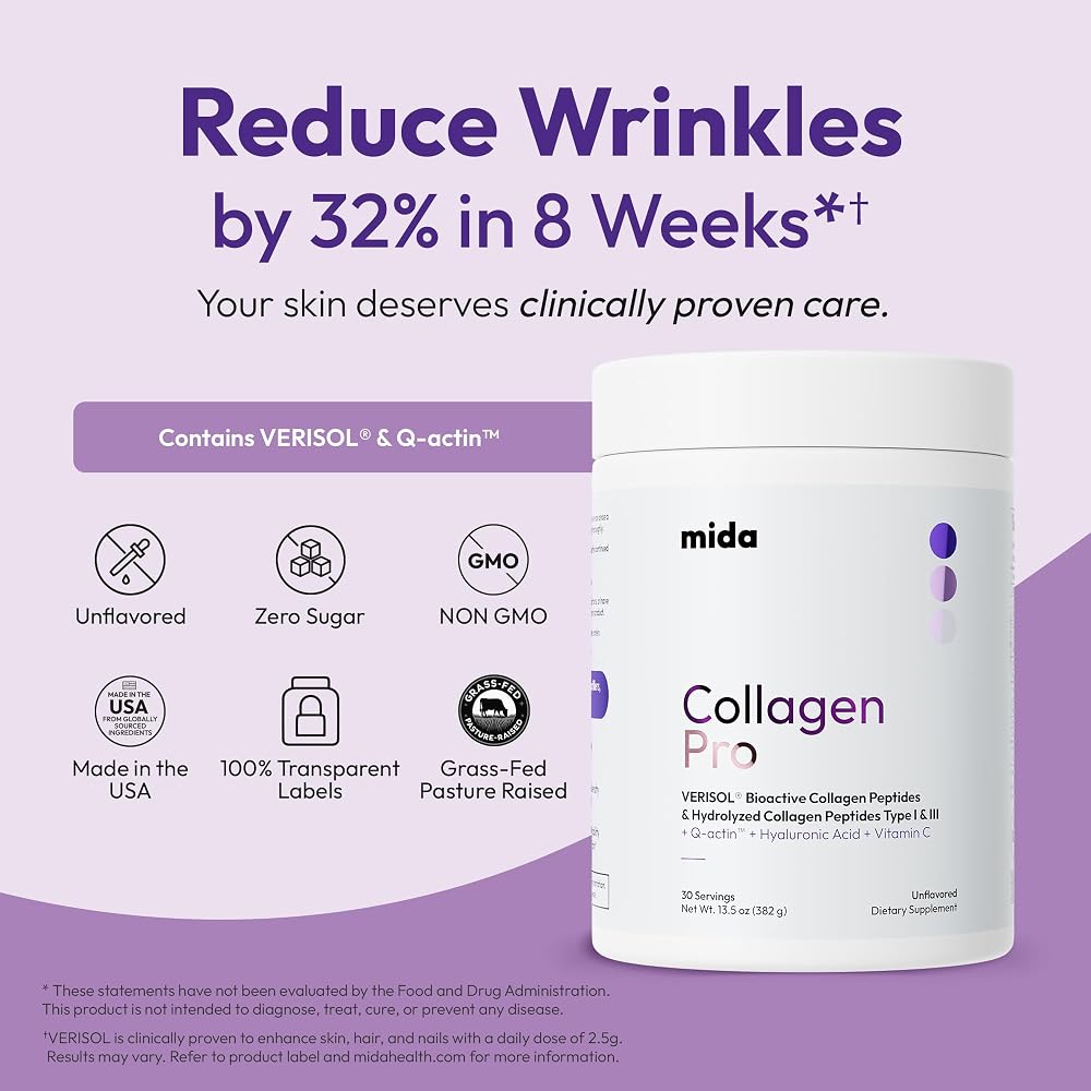 Mida Health VERISOL Collagen Peptides with Vitamin C & Hyaluronic Acid - image 6