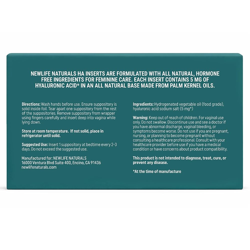 NewLife Naturals Vaginal Hyaluronic Acid Suppositories - 24 Count - image 8