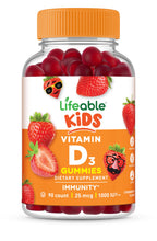 Lifeable Kids Vitamin D3 1000 IU Gummies - 90 Count