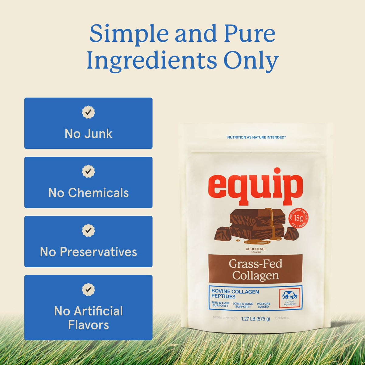 Equip Foods Complete Collagen - 100% Grass Fed Hydrolyzed Collagen