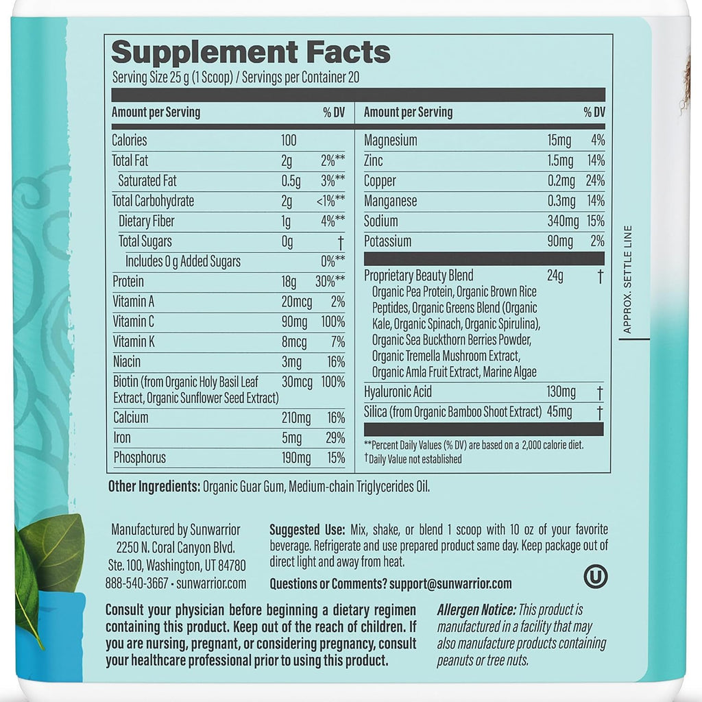 Sunwarrior Collagen Protein Plant-Based Powder