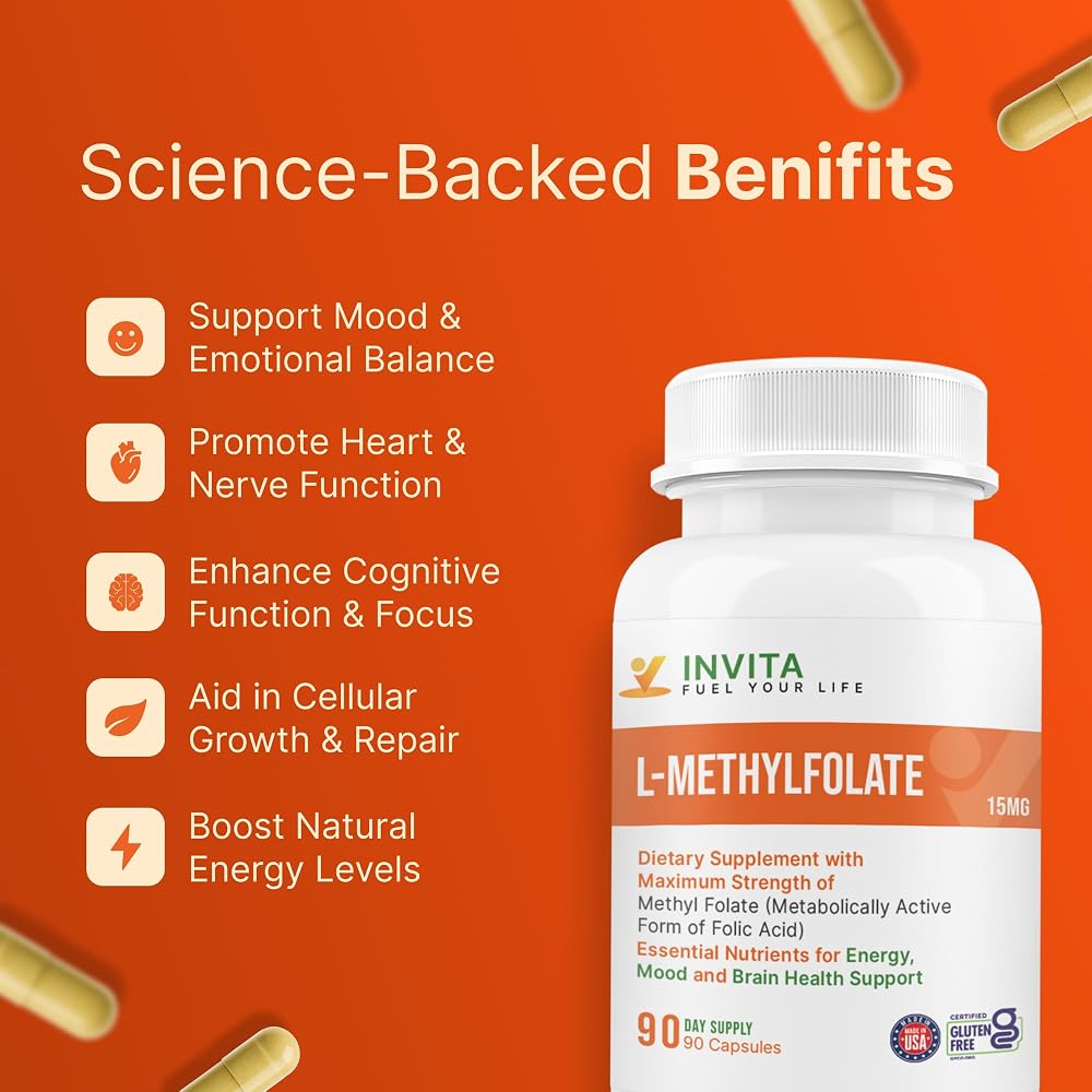 INVITA L-Methylfolate - Professional Strength Active Methyl Folate
