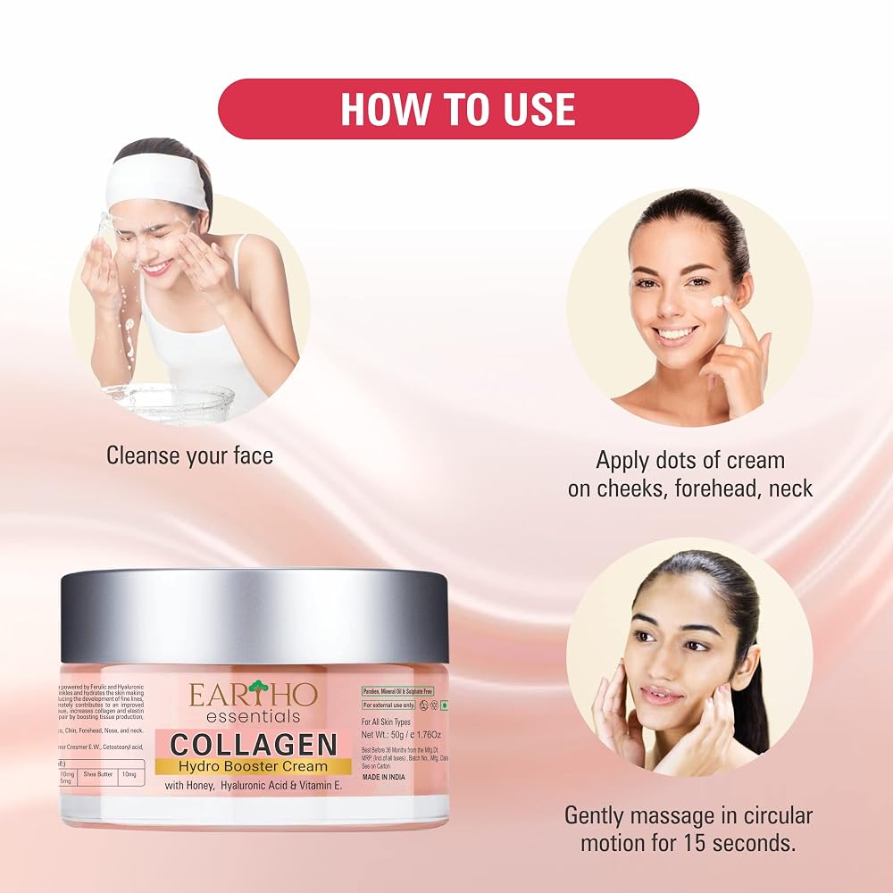 Eartho Essentials Ayurvedic Collagen Hydro Booster Cream - 50g - image 3