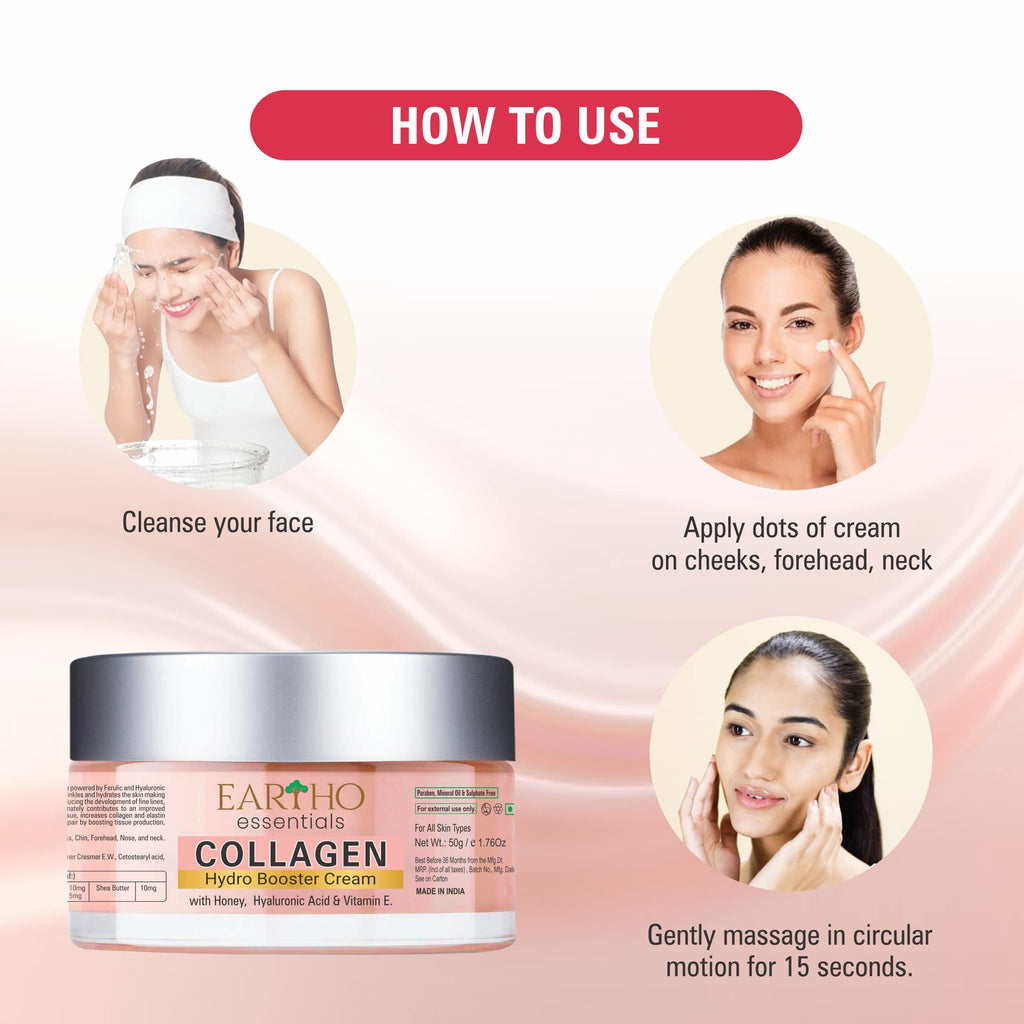 Eartho Essentials Ayurvedic Collagen Hydro Booster Cream - 50g - image 3