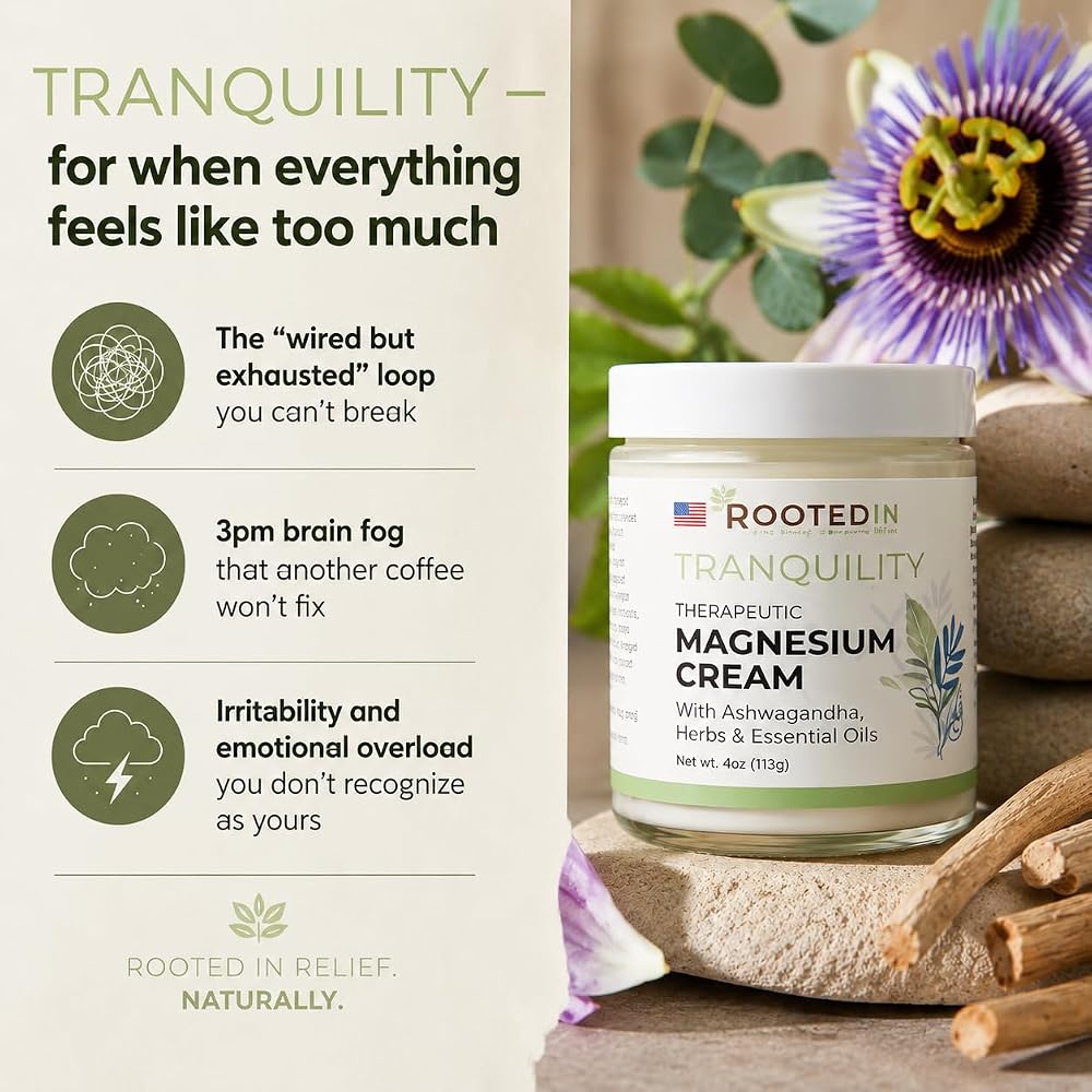 Rooted In Magnesium Lotion for Stress Relief - 4 oz - image 3