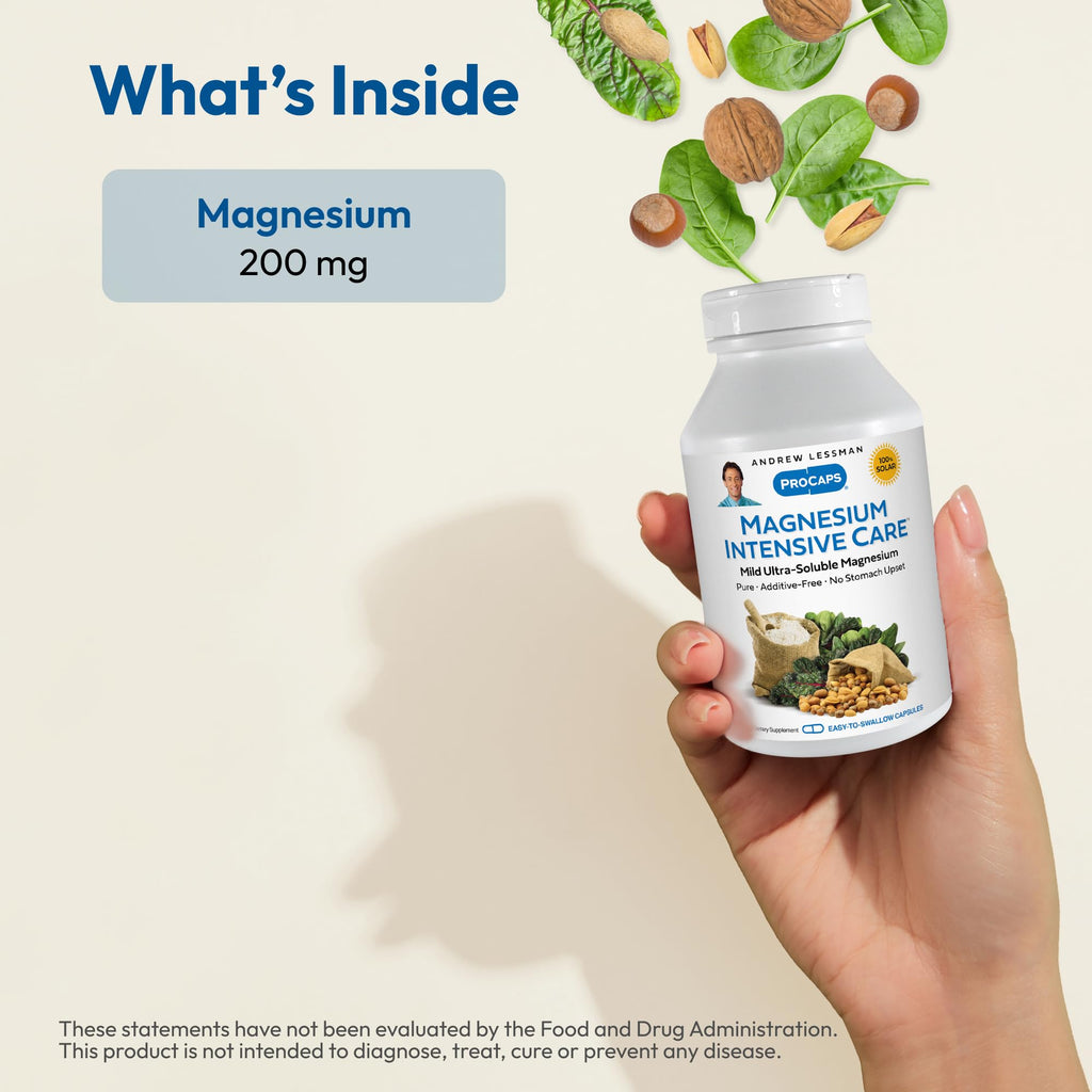 ANDREW LESSMAN Magnesium Intensive Care Capsules - 200mg Mild