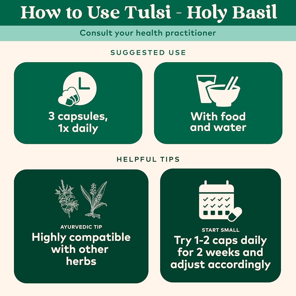 ORGANIC INDIA Tulsi Holy Basil Capsules Stress Relief - 180 Capsules - image 5