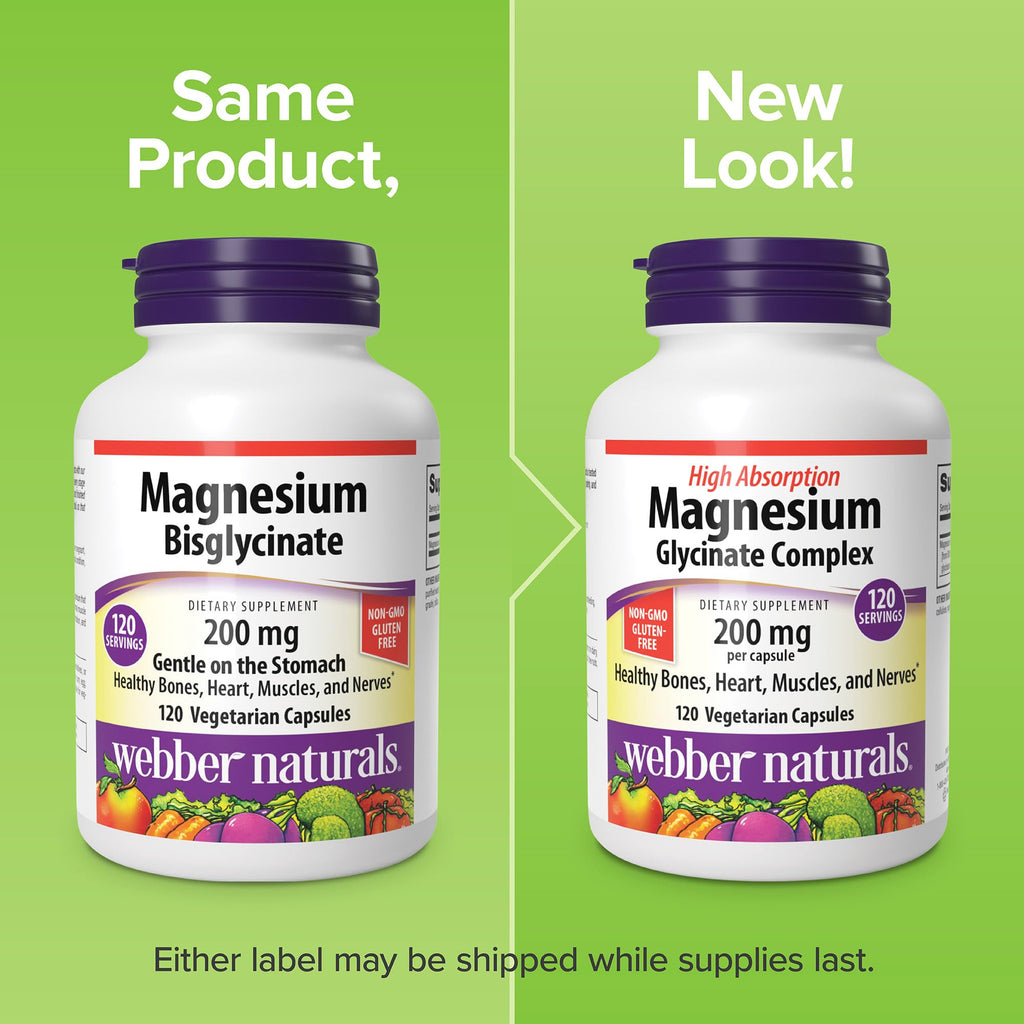 Webber Naturals Magnesium Glycinate 200mg - 120 Capsules - image 6