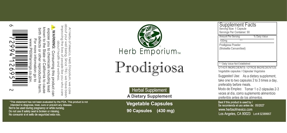 Herb Emporium Prodigiosa Organic Herb Capsules - 90 Count - image 3