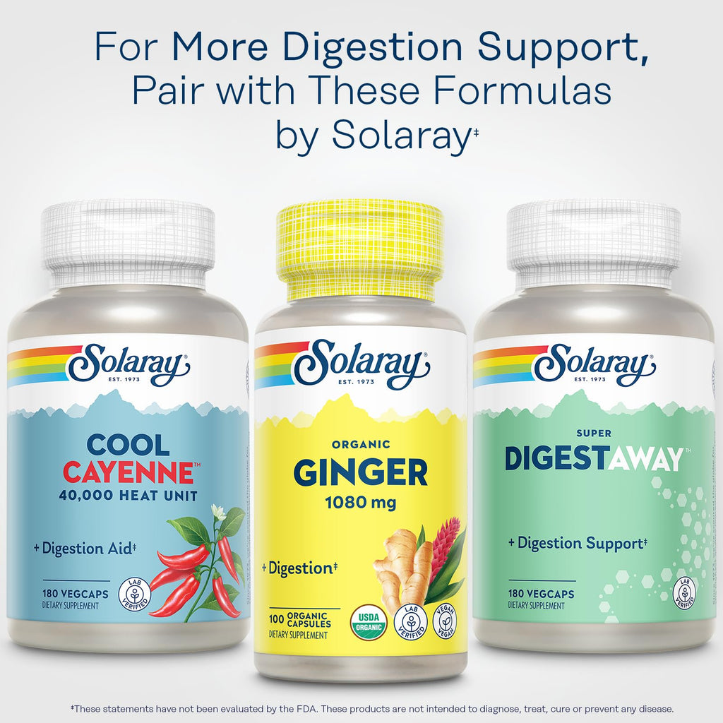 SOLARAY Organic Ginger Root 540 mg - 100 Vegetarian Capsules - image 6