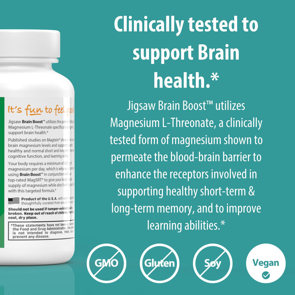 Jigsaw Health Brain Boost Magnesium L-Threonate - 90 Capsules - image 3