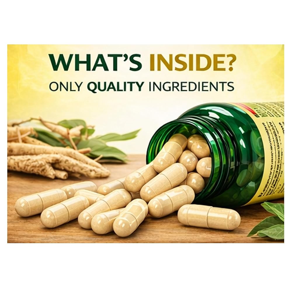 4 TOP CARE Ashwagandha 1300 mg Stress Support - 60 Capsules - image 4
