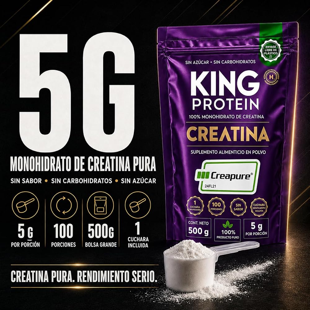 KING Protein Creapure Creatine Monohydrate Powder - 100 Servings - image 2